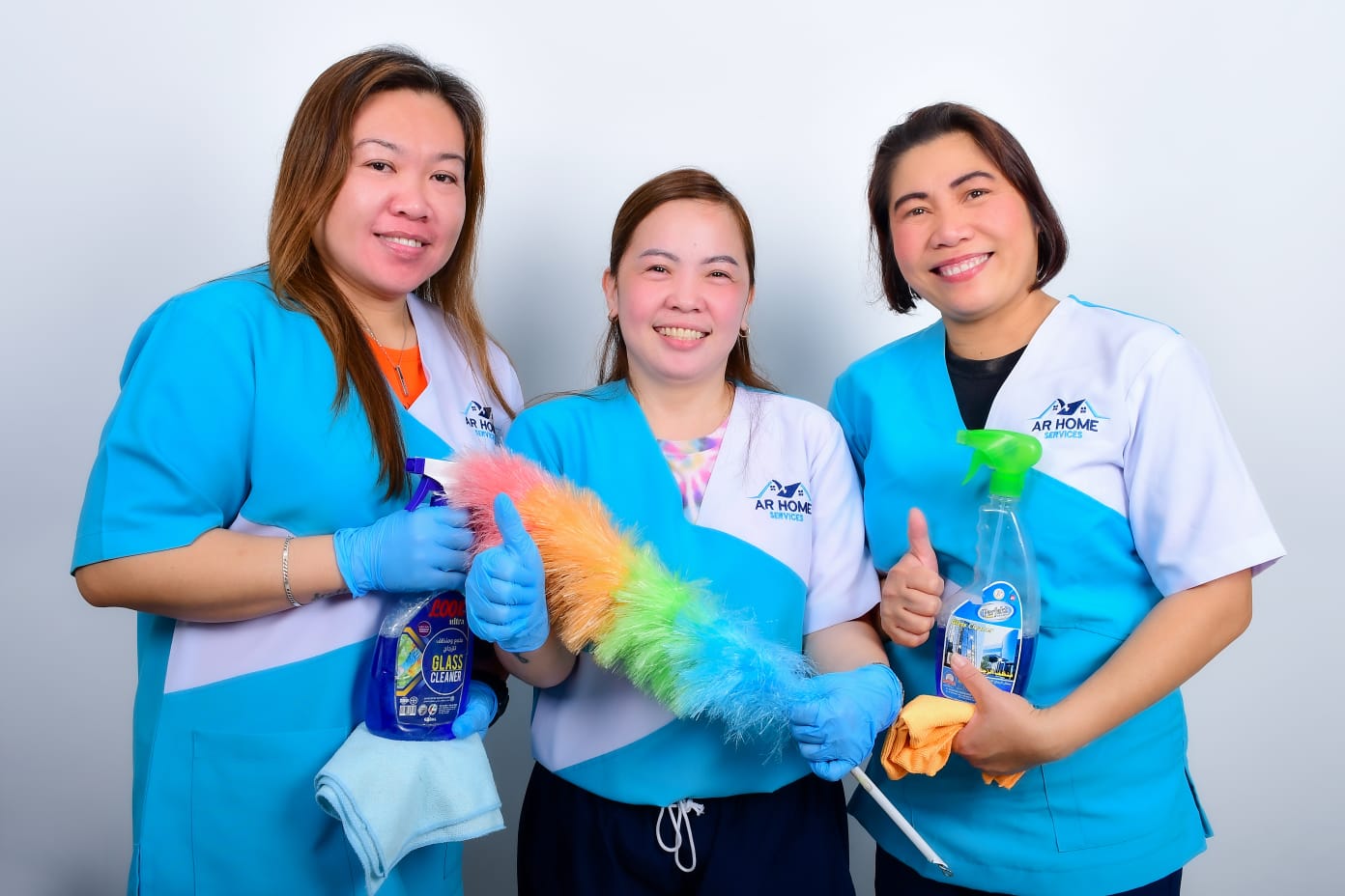 Filipino cleaners in Abu Dhabi from AR Home Services providing villa cleaning service